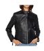 Veste en cuir noir femme schott lola-1