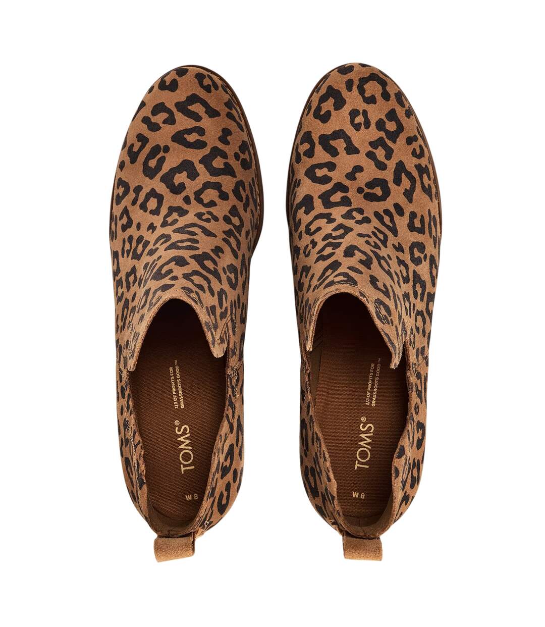 Womens/ladies Kallie Giraffe Print Suede Ankle Boots Brown Toms-4
