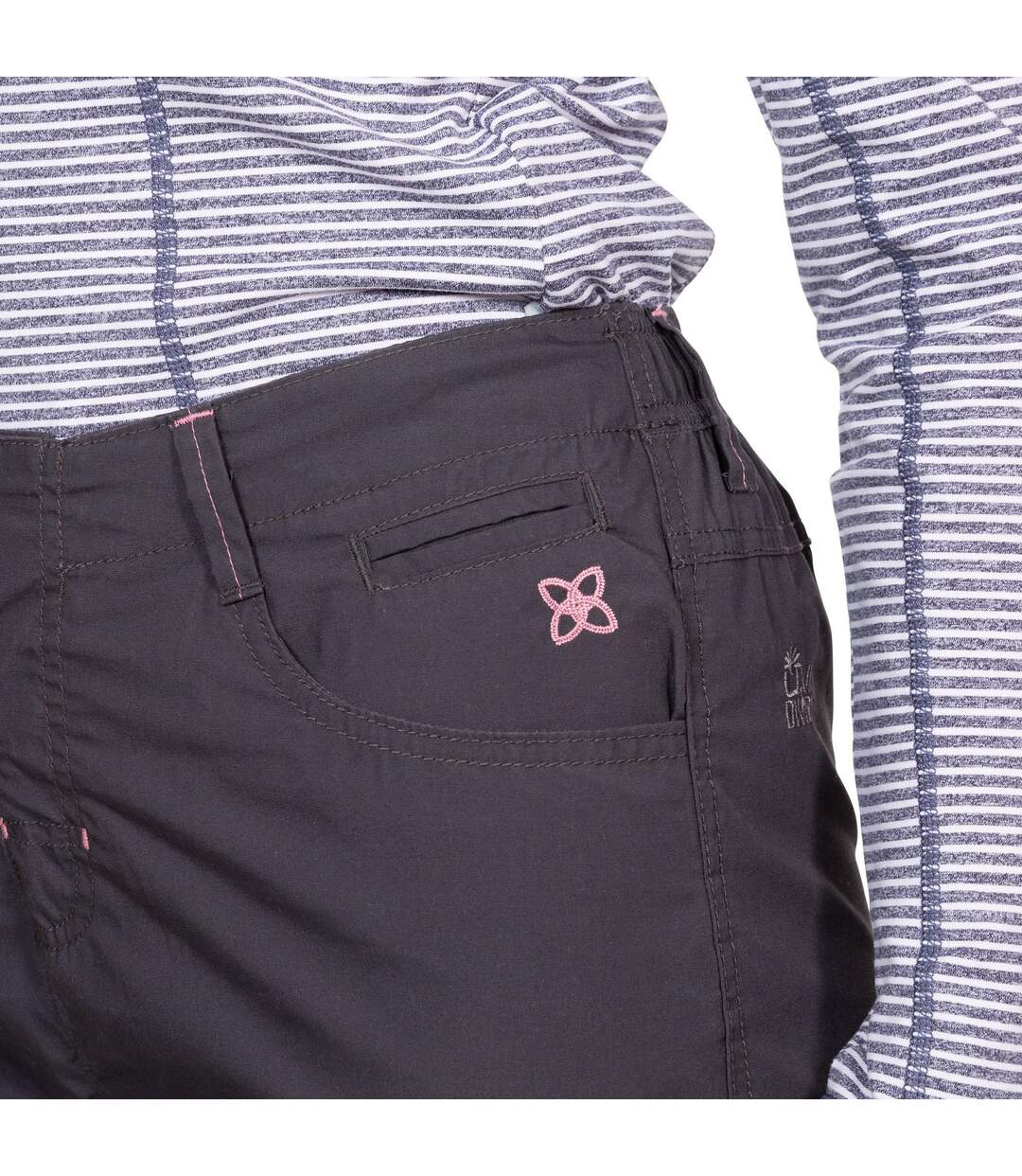 Womens/ladies Rambler Water Repellent Outdoor Trousers Dark Grey Trespass-4