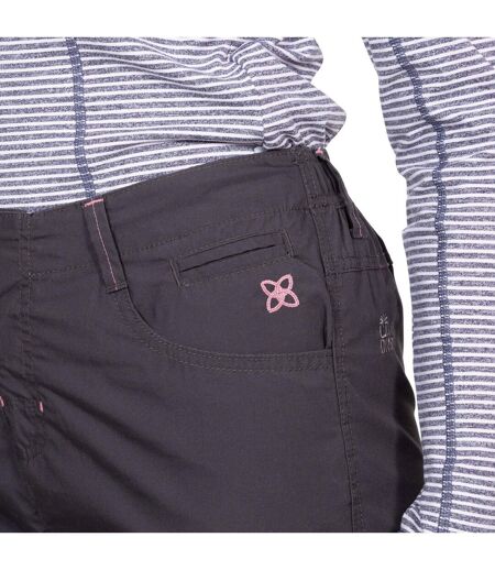 Womens/ladies Rambler Water Repellent Outdoor Trousers Dark Grey Trespass