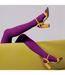 3 Pair Ladies Coloured Opaque 80 Denier Plain Block Colour Tights-3