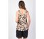 Top femme noir et beige IVANOE larges bretelles Coton Du Monde-4
