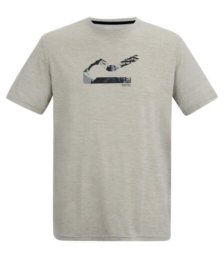 T-shirt Motif/style Paysage Fingal Homme Blanc Cassé Chiné Regatta
