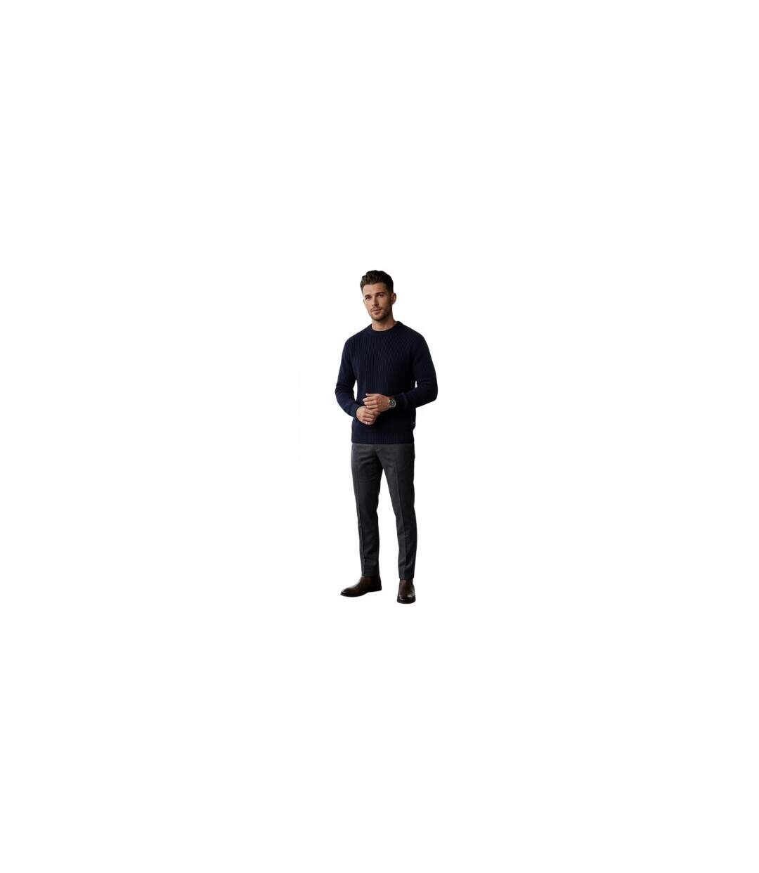 Pull Motif/style Pêcheur Homme Bleu Marine Replay-1
