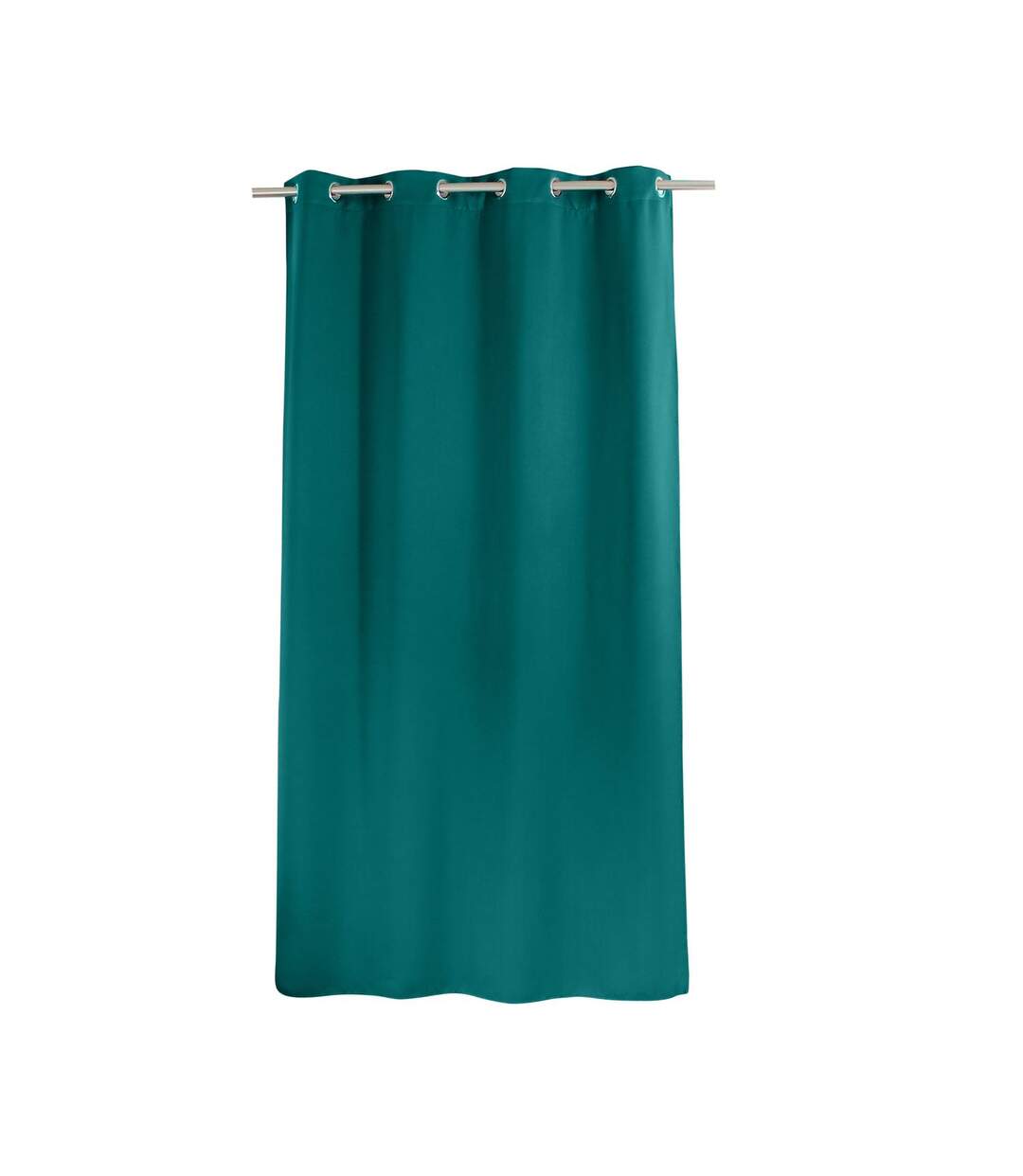 Lot de 2 Rideaux occultants Basic à 8 œillets - Longueur 240 cm x Largeur 140 cm - Vert émeraude-4