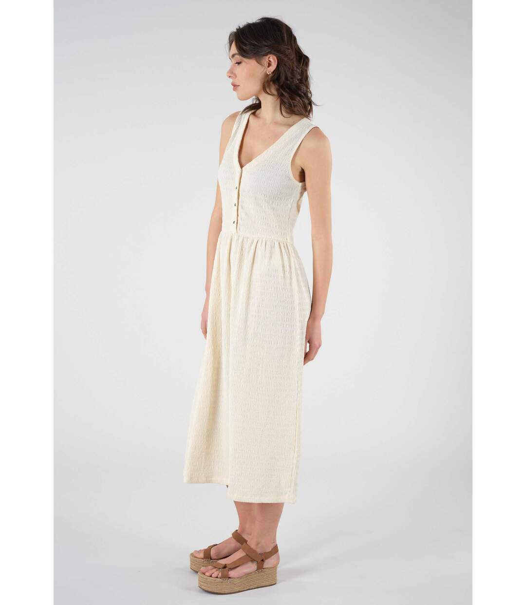 Robe midi unie ARIA-3