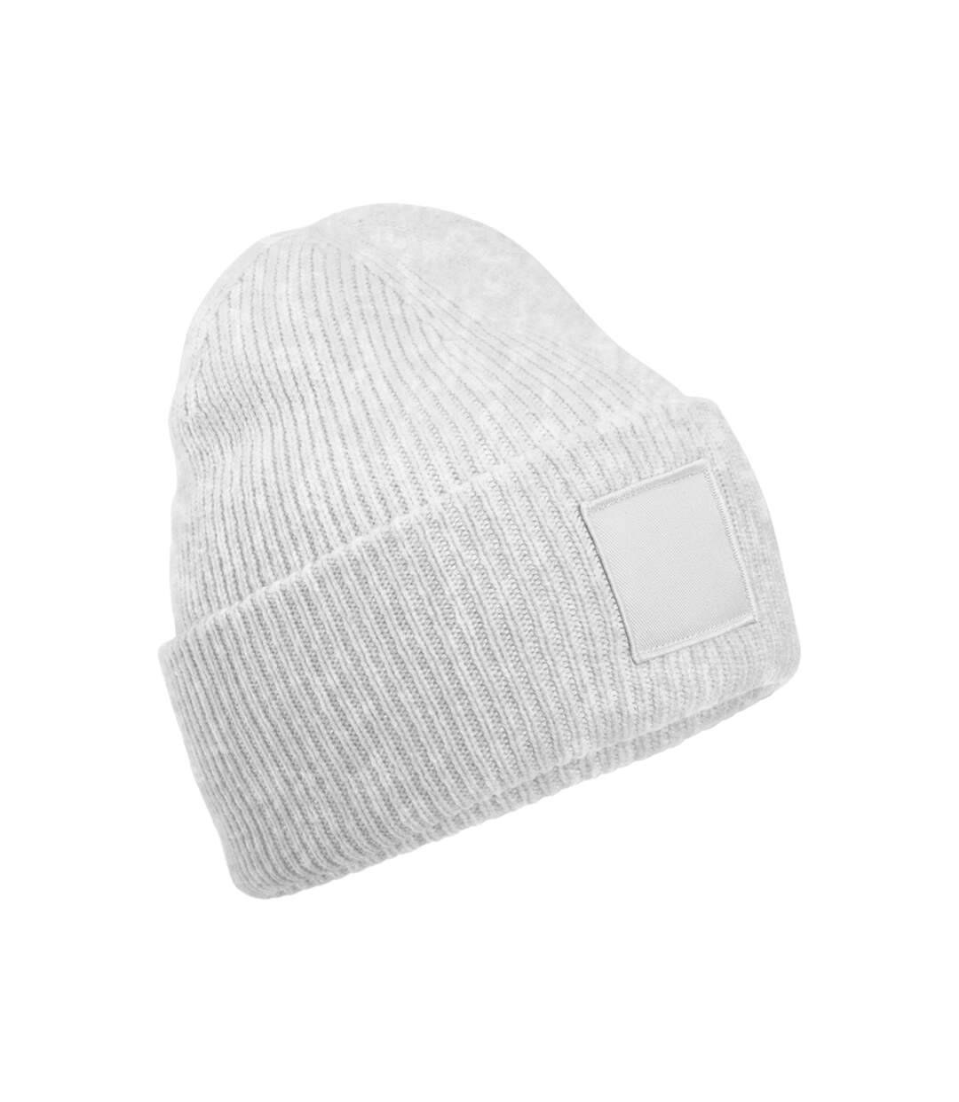 Bonnet Motif/style Écusson Tonal Adulte Gris Clair Beechfield-2