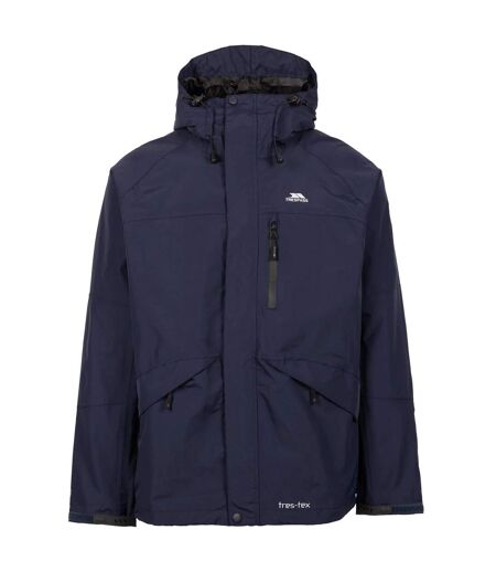 Mens Corvo Hooded Full Zip Waterproof Jacket/coat Navy Trespass
