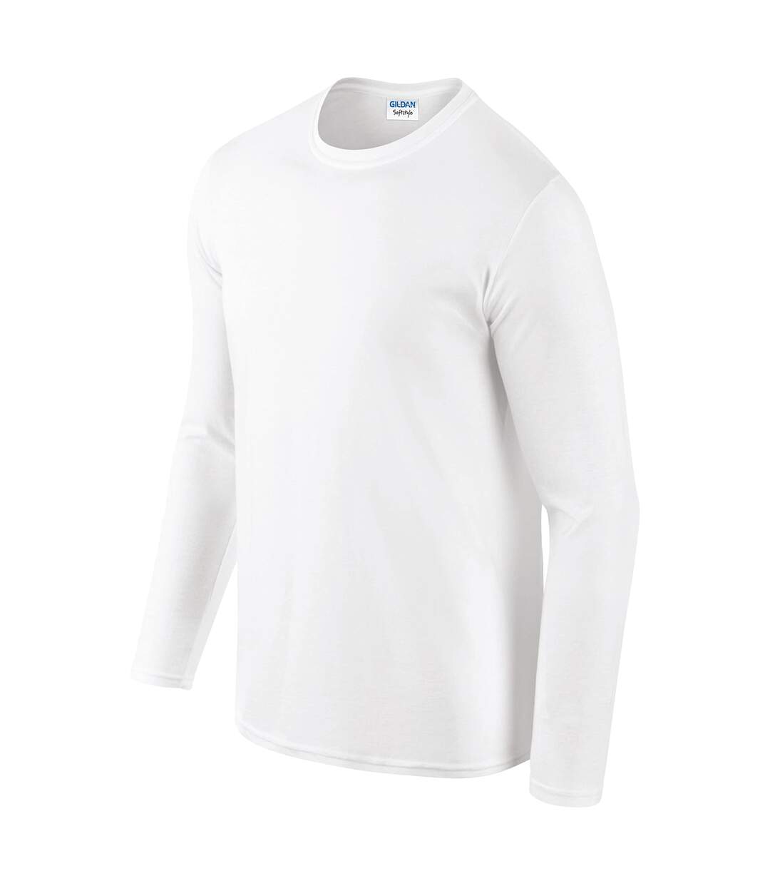 Unisex adult softstyle long-sleeved t-shirt white Gildan-3