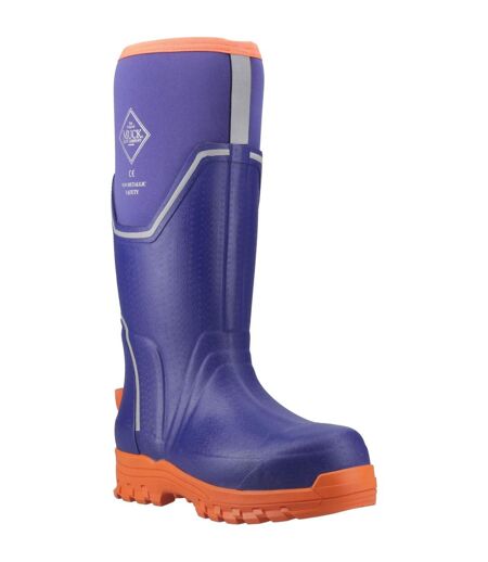 Unisex adult grit wellington boots blue/orange Muck Boots