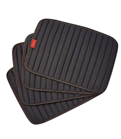 Weatherbeeta Therapy-Tec Channel Quilt Horse Leg pads (Pack of 4) (Black/Red) - UTWB1525