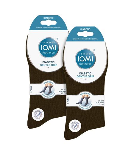 6 Pack Mens Non Elastic Cotton Diabetic Socks with Seamless Toe