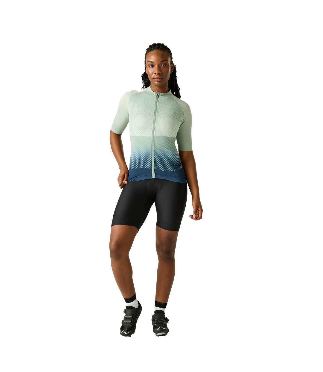 Maillot De Cyclisme Motif/style Éclair Femme Vert Pâle Dare 2B-1