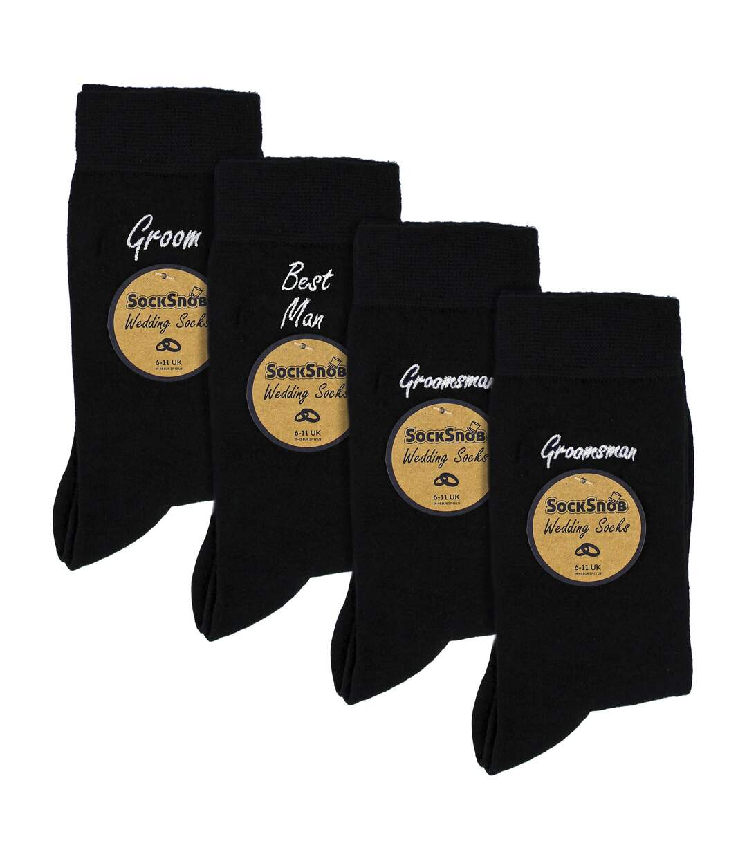 4 Pairs Mens Wedding Socks for Groomsman Groom and Best Man-2
