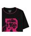 Womens/ladies Bulldog Regular T-shirt Black Pink Riverdale-3