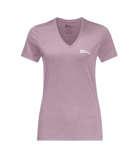 T-shirt Crosstrail Femme Corail Clair Jack Wolfskin