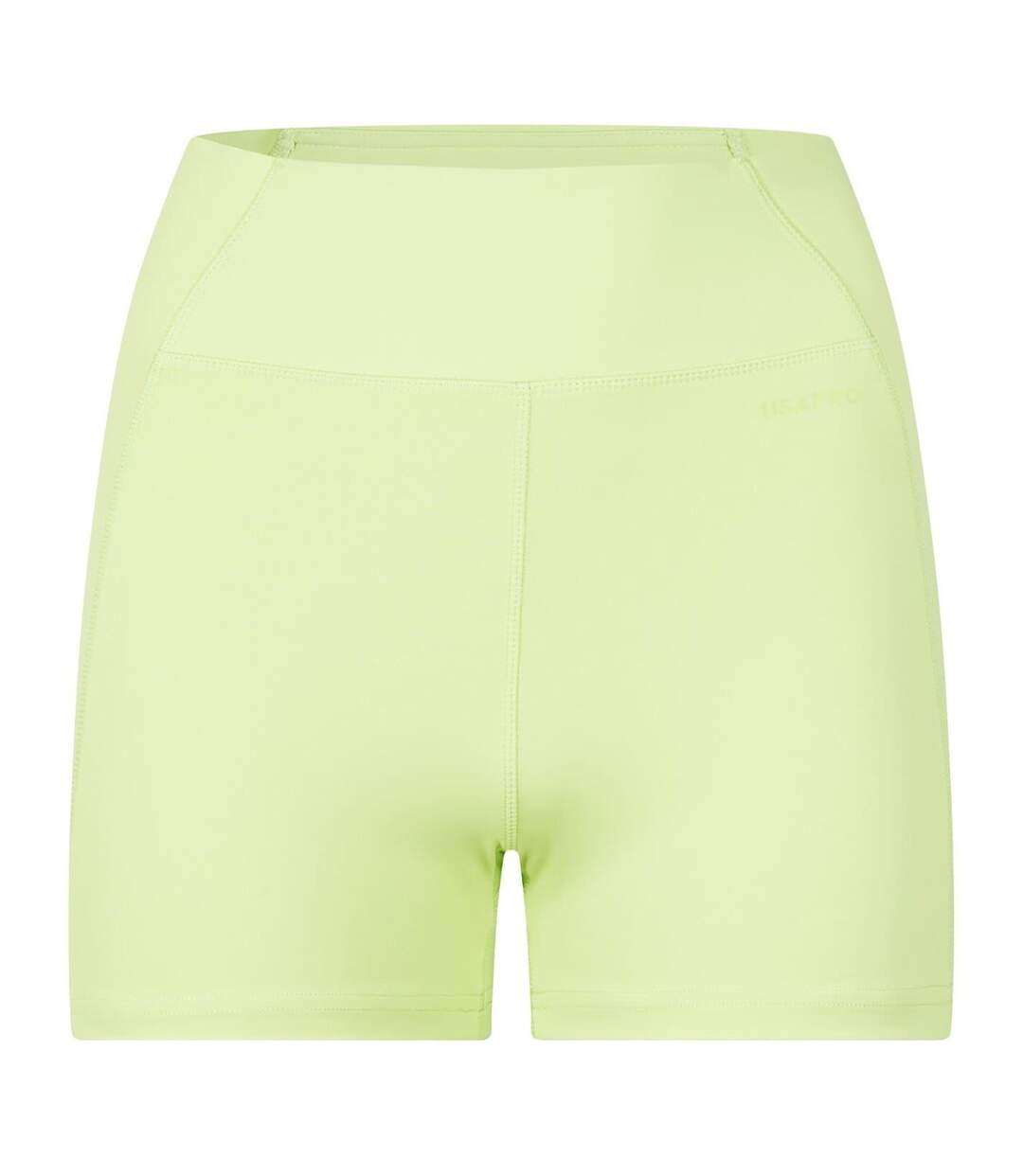 Womens/ladies Opaque Mini Shorts Lime Green USA Pro-2
