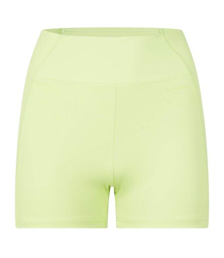 Womens/ladies Opaque Mini Shorts Lime Green USA Pro