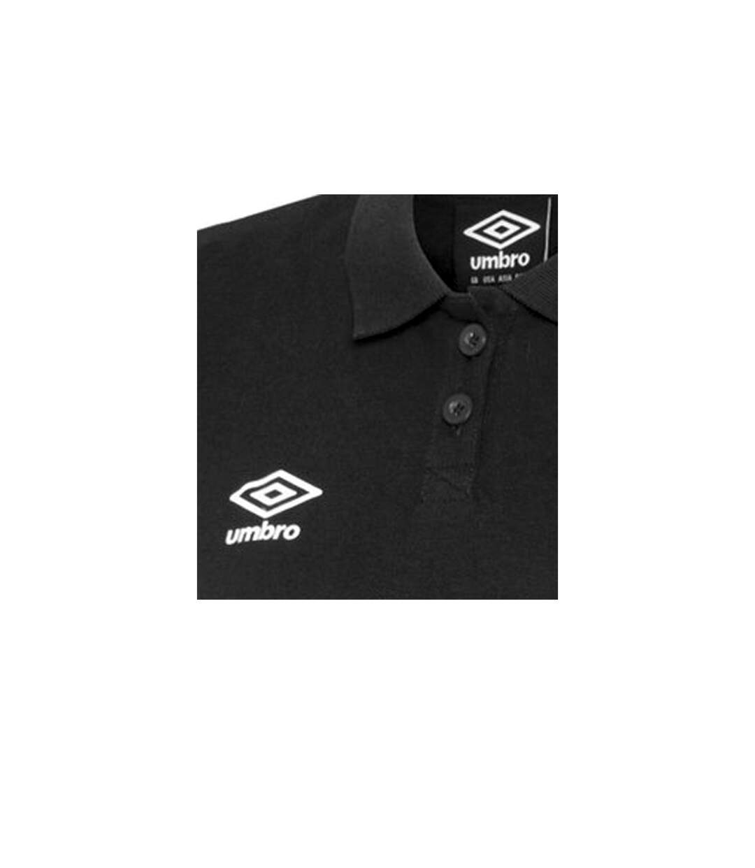 Womens/ladies Club Essential Polo Shirt Carbon White Umbro-3
