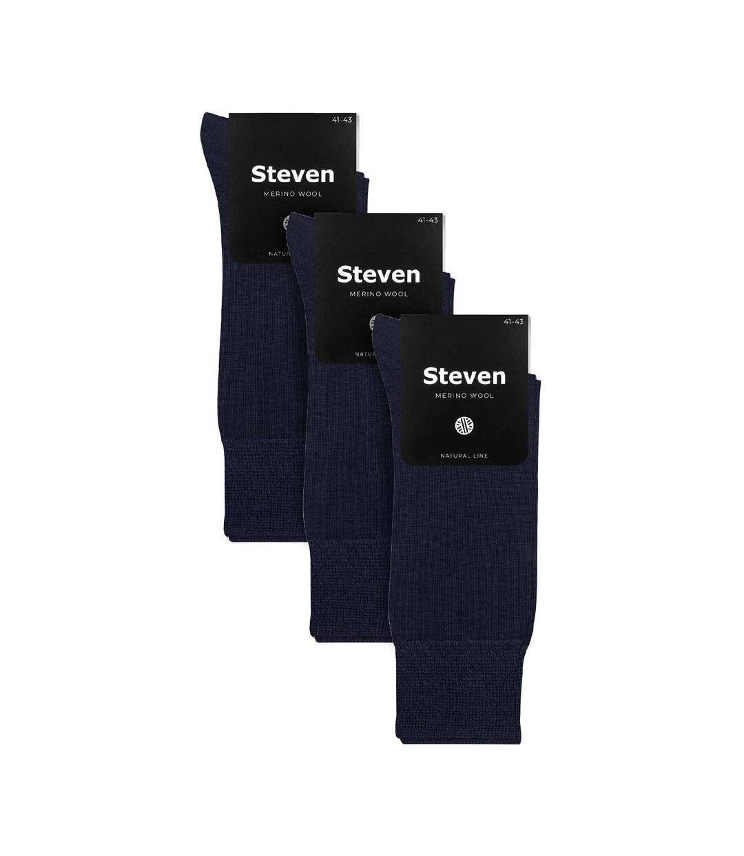 Steven - 3 Paires Homme Chaussettes Merinos Laine Chaudes Randonnée-2