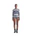 Womens/ladies Nordic Fairisle Loungewear Set Navy Skims-1