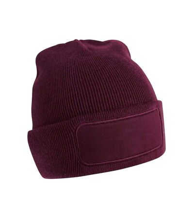 Beechfield Unisex Adult Original Patch Beanie (Burgundy)