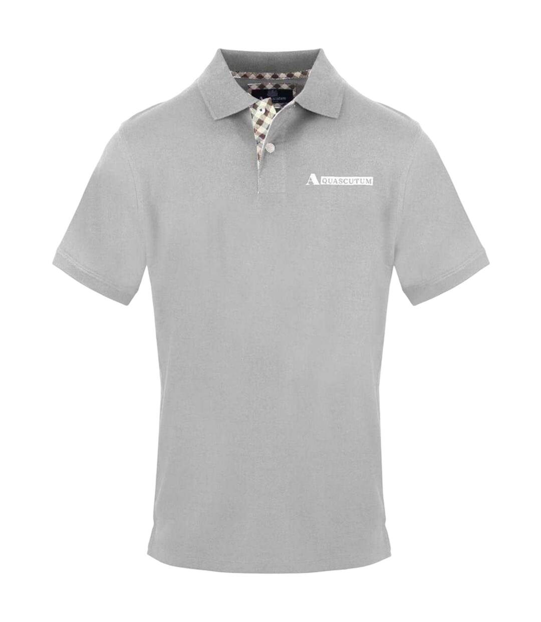 Mens Short-sleeved Polo Shirt Grey Aquascutum-1