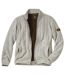 Men's Fleece-Lined Knitted Jacket - Ecru