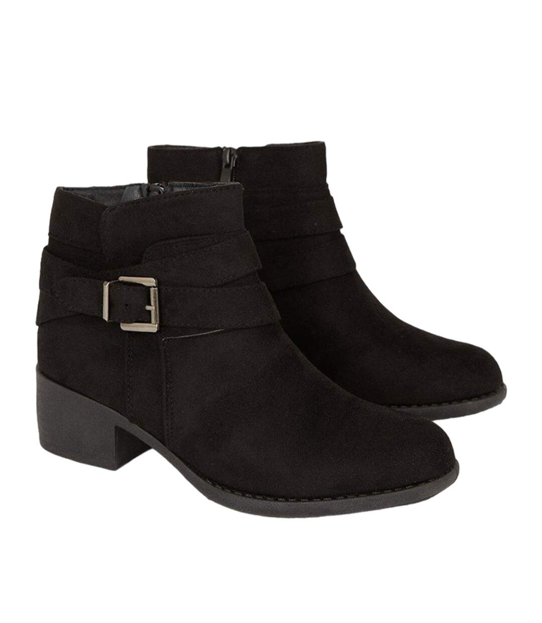 Womens/ladies Marsha Ankle Boots Natural Black Good For The Sole-1