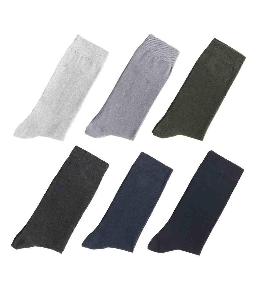 Lot de 6 paires de chaussettes unies