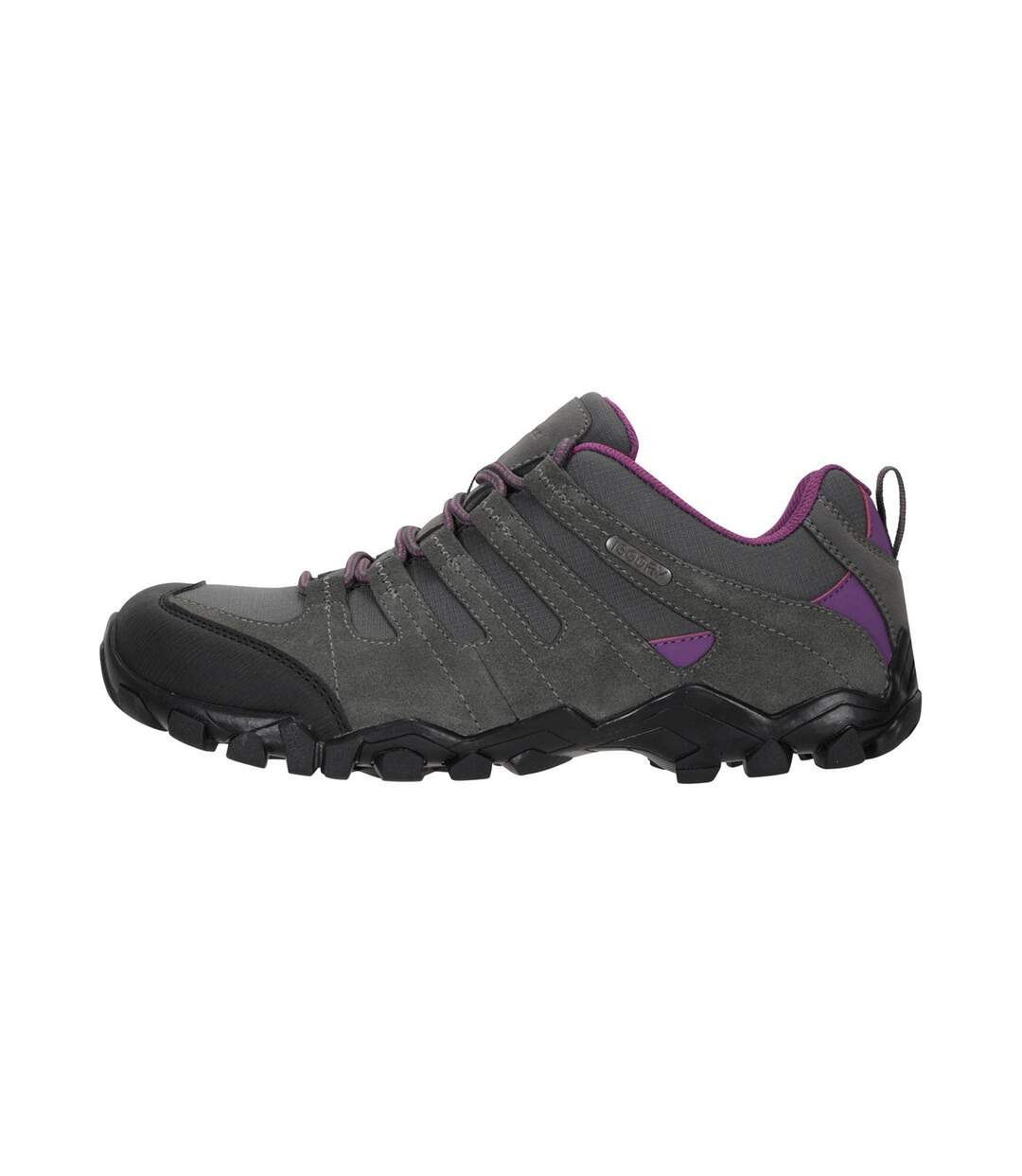 Womens/ladies Belfour Suede Waterproof Walking Shoes Grey Mountain Warehouse-3