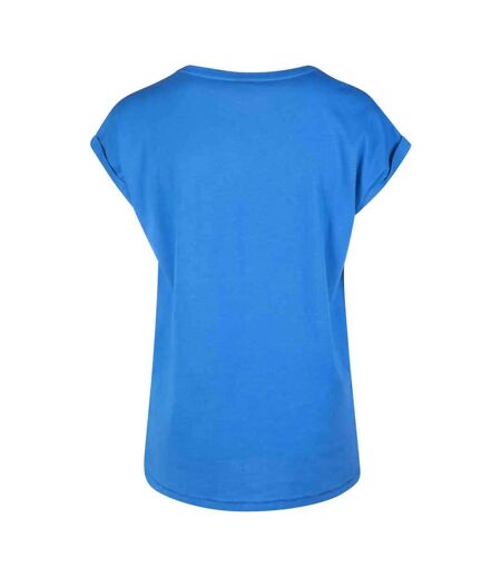 Womens/ladies Extended Shoulder T-shirt Bright Blue Urban Classics
