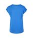 Womens/ladies Extended Shoulder T-shirt Bright Blue Urban Classics-2