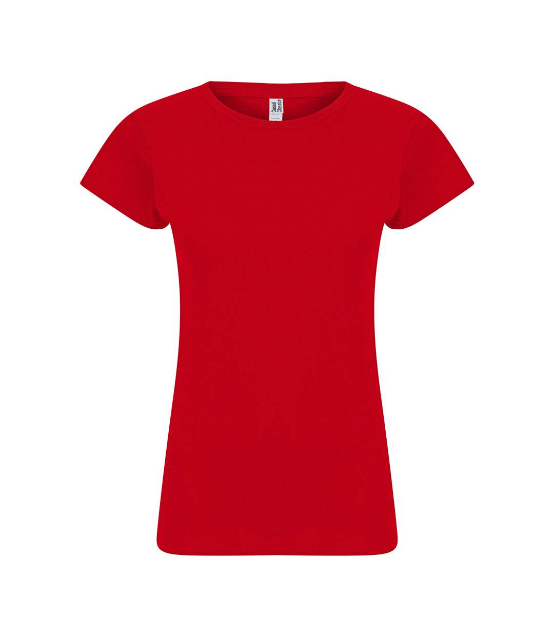 Womens/ladies T-shirt Red Casual Classic-2