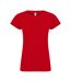 Womens/ladies T-shirt Red Casual Classic-2