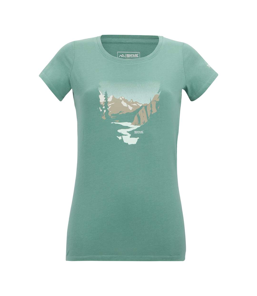 T-shirt Breezed Femme Turquoise Pastel Regatta-2