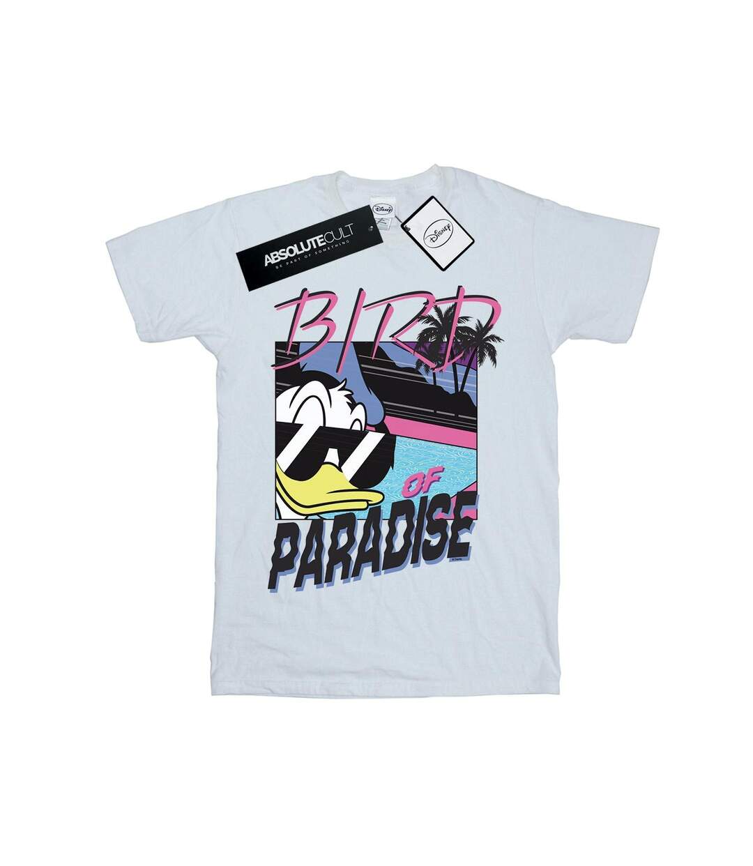 Disney Femme/Les femmes Donald Duck Bird Of Paradise - T-shirt boyfriend en coton (Blanc) - UTBI36622-1