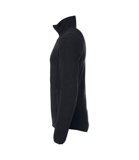 Womens/ladies Basic Polar Fleece Jacket Black Clique