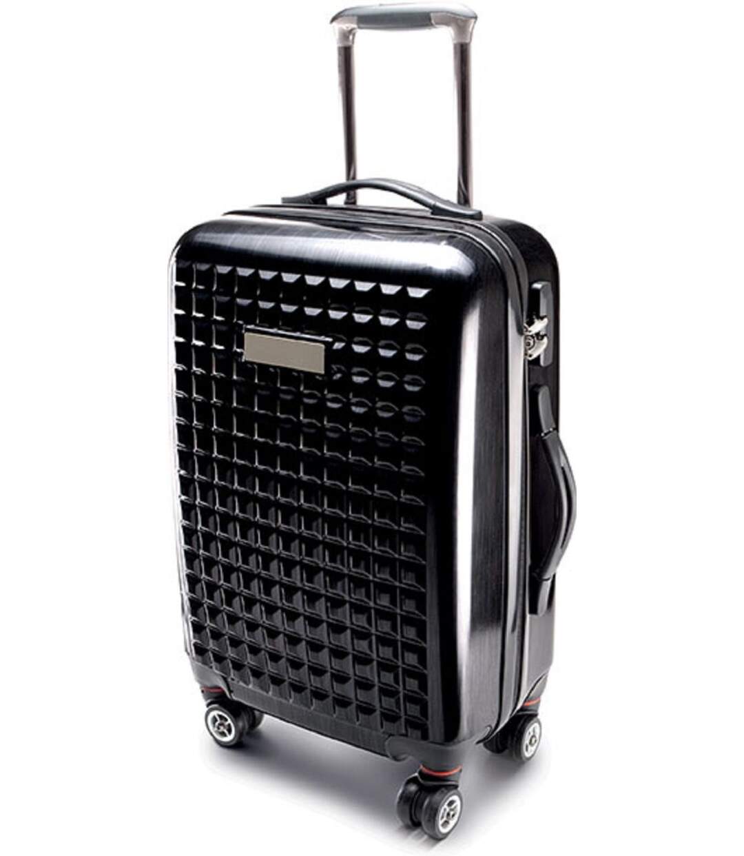 Valise cabine rigide trolley 4 roues doubles - 39 litres - KI0807 - noir