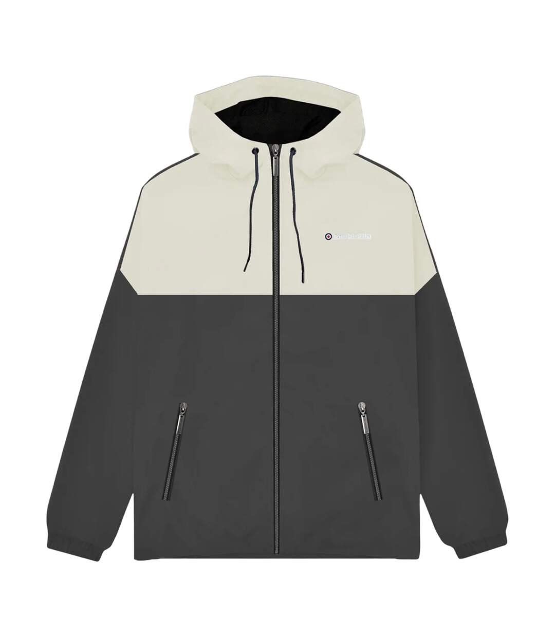 Mens Ss26 Contrast Panel Jacket Iron Silver Lambretta-1