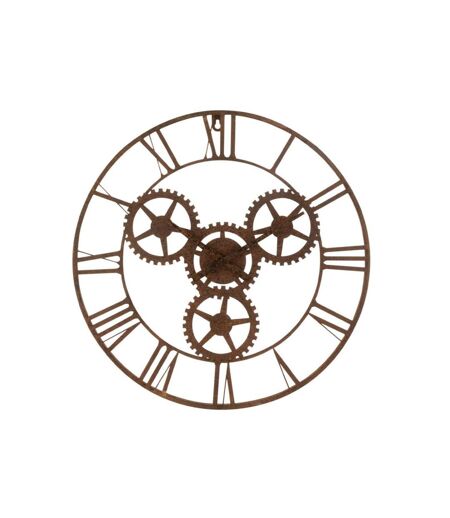 Paris Prix - Horloge Murale Design roues 60cm Rouille
