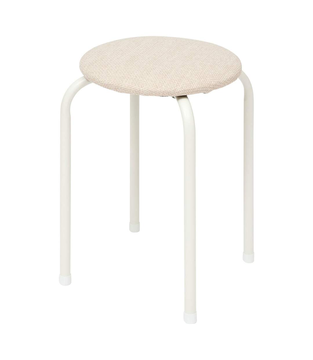 Tabouret d'appoint en métal et tissu chiné FLEXY-1