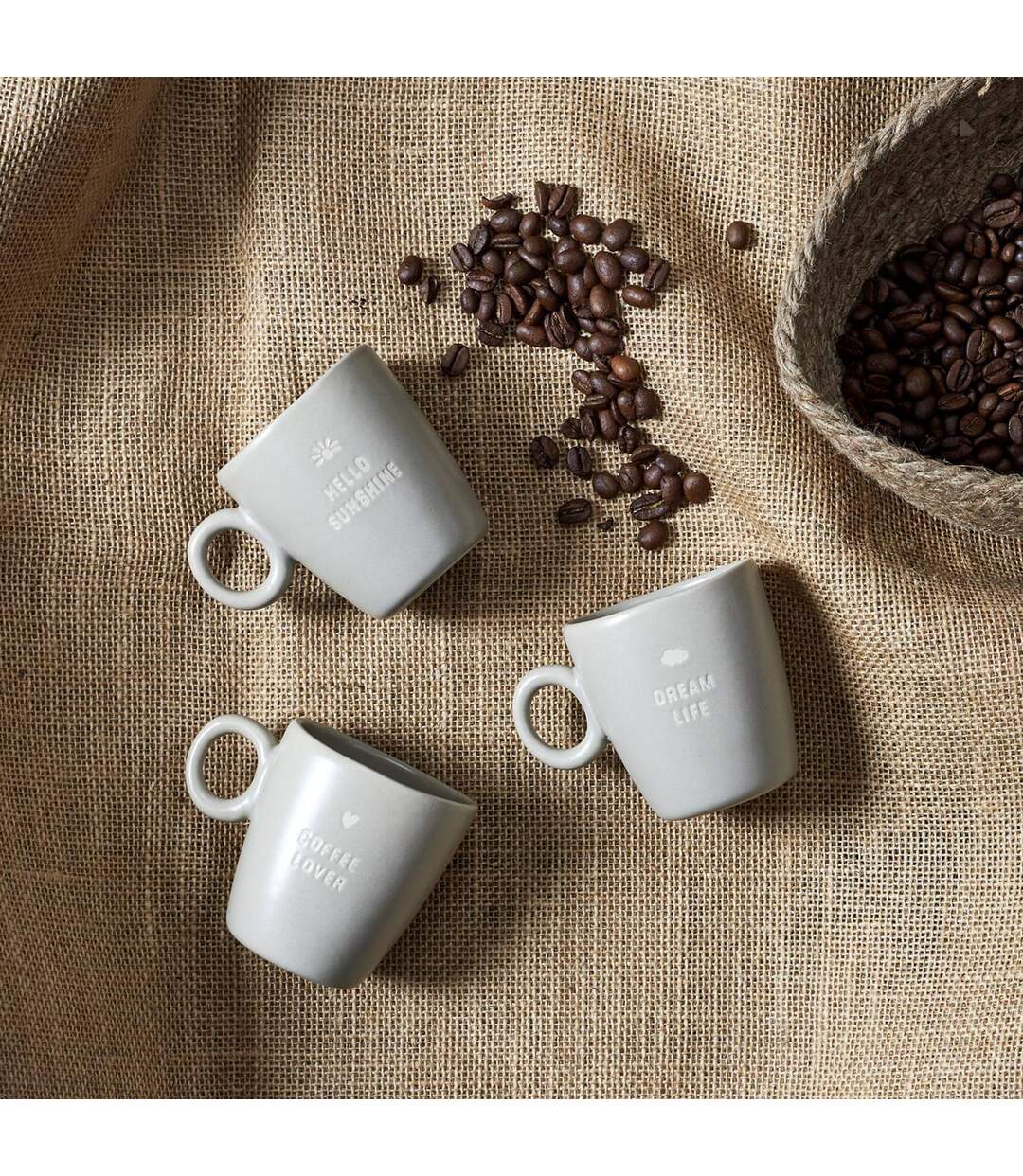 Mugs avec message collection MINIMALIST 1 pièce Coffee lover-2