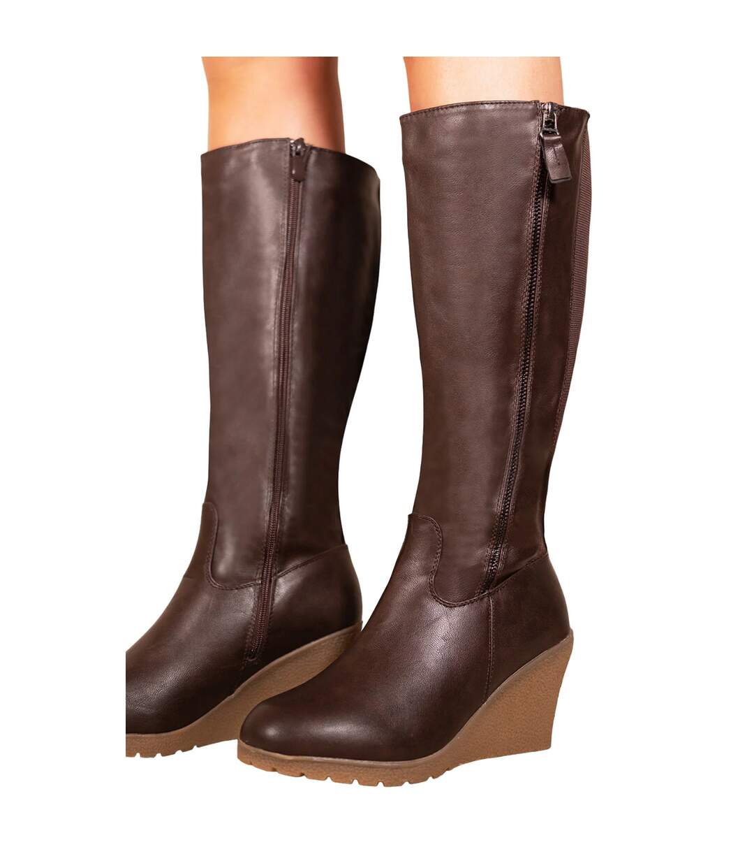 Bottines mi-mollets lara femme marron Where´s That From-3