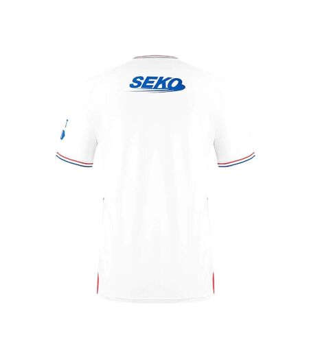 Womens/ladies Rangers Fc Short-sleeved Football Shirt Brilliant White Castore