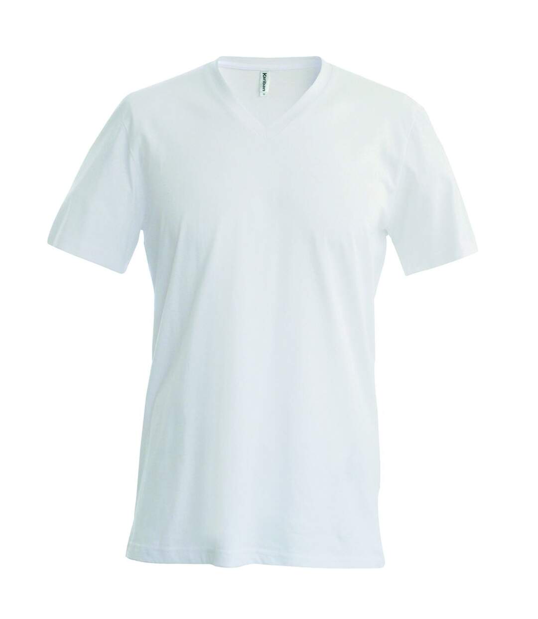 T-shirt manches courtes col V - K357 - blanc - homme-1