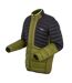 Mens Leedre Colour Block Hybrid Jacket Nephrite Green Black Regatta-4