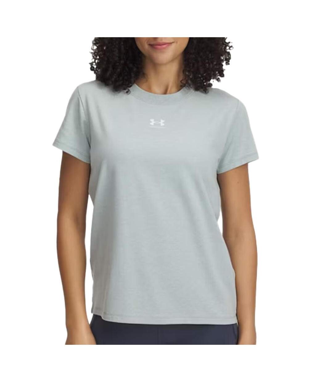 T-shirt vert clair femme under armour off campus - m-1