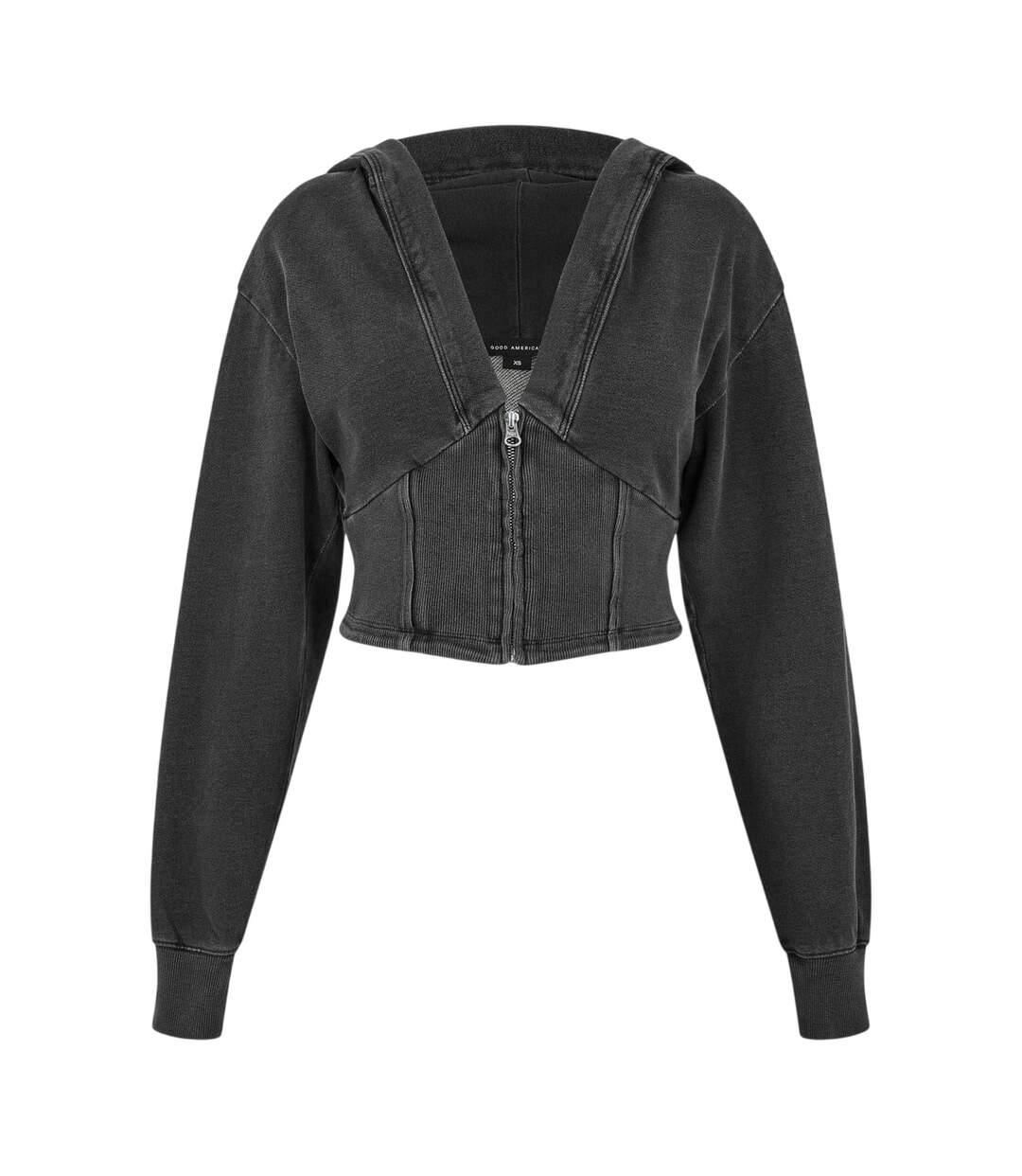 Sweat Court À Capuche Jeanius Femme Noir Good American-2