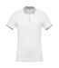 Polo pique homme blanc / gris oxford Kariban-1